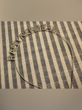 Silver Crystal Letter Headband -  Happy New Year
